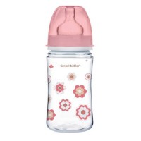 Canpol babies Láhev se širokým hrdlem NEWBORN BABY 240ml růžová Canpol babies Láhev se širokým hrdlem NEWBORN BABY 240ml růžová