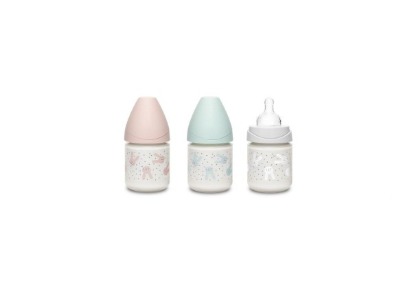 SUAVINEX Láhev SKLO 120 ml S HYGGE - ZELENÁ