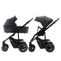Set kočárek Smile 4 + hluboká korba + autosedačka Baby-Safe Core, Midnight Grey - Midnight Grey
