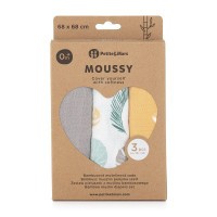 PETITE&MARS Sada plen bambusová mušelínová 3ks Moussy  68 x 68 cm