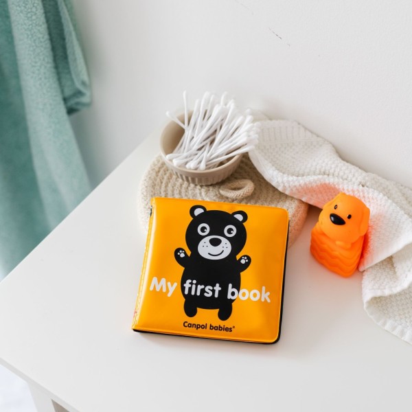 CANPOL BABIES Měkká knížka pískací SENSORY TOYS