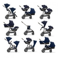 CYBEX Gold e-Gazelle S Sportovní/sourozenecký kočárek + DÁREK kód na slevu GOLD10