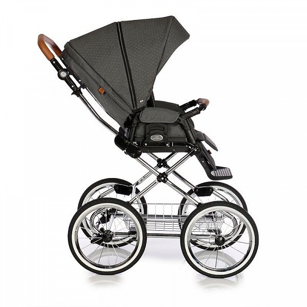 Kočárek s pevnými koly Roan Coss Classic - Black Dots