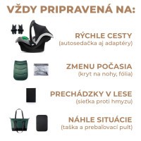 KINDERKRAFT SELECT Kočárek kombinovaný 3v1 Prime 2