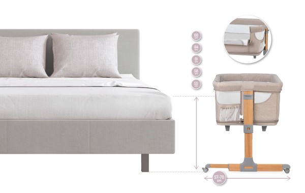MOMI Přístavná postýlka Smart Bed 4v1