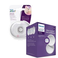 Philips AVENT Chránič bradavek - medium 2 ks + ster.krabička + Prsní vložky jednorázové 100 ks Philips AVENT Chránič bradavek - medium 2 ks + ster.krabička + Prsní vložky jednorázové 100 ks
