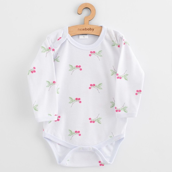 NEW BABY Kojenecké celorozepínací body New Baby Classic II raspberry