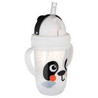 CANPOL BABIES Hrneček nevylévací se slámkou a závažím BabiesBoo 270ml