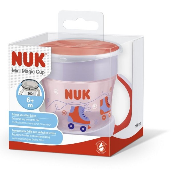 NUK Dětský hrníček Mini Magic 360° s víčkem