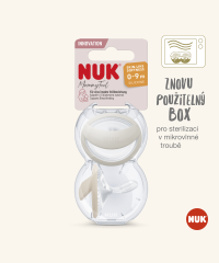 NUK Dudlík MommyFeel silikon 0-9 m, 2 ks BOX