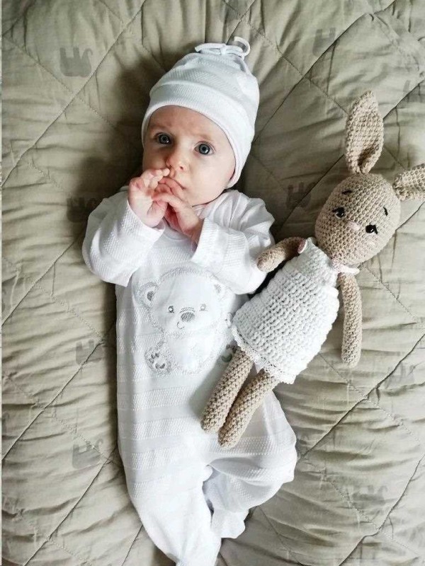 NEW BABY 4-dílná kojenecká soupravička do porodnice Sweet Bear