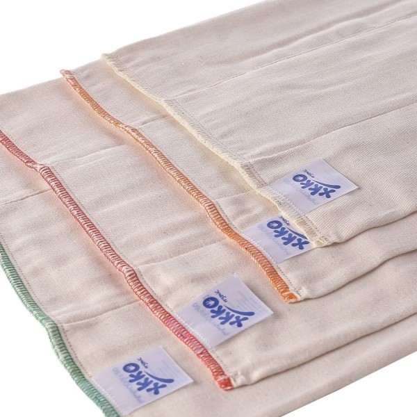 KIKKO Vícevrstvé bio bavlněné pleny Organic (4/8/4) Natural Twill (6ks)