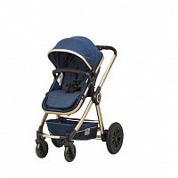 GMINI Sportovní kočár Grand Lux denim - zlatá