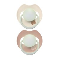 LOVI Dudlík svítící silikonový dynamický PRIME 2ks Ivory/Blush