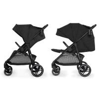 Kočárek sportovní Grande City Black Kinderkraft + Dětské odrážedlo 2WAY Next