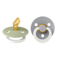 BIBS Colour anatomické dudlíky  z přírodního kaučuku 2ks, vel. 1