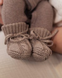 LODGER Capáčky Knit Cable vel. 0 - 6 měsíců