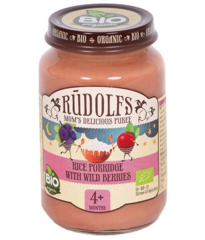 Rudolfs BIO Rýžová kaše s lesními plody 190 g
