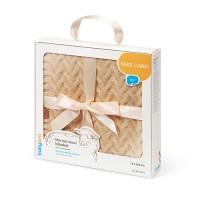BABYONO Deka z merino vlny 75 x 100 cm dark beige 0m+