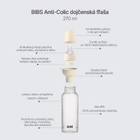BIBS antikoliková lahev se silikonovou savičkou 270ml