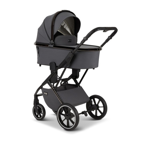 MOON PIÚ EXTRA black chrome Kombinovaný kočárek