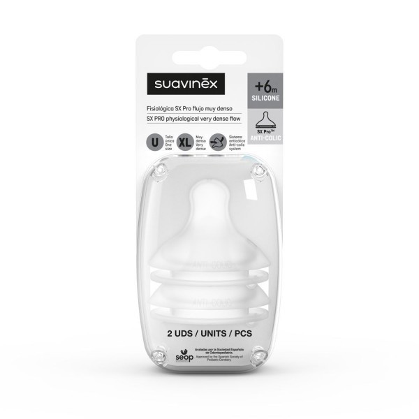 Suavinex SAVIČKA ŠIROKOHRDLÁ Silikon UNI- 2 ks