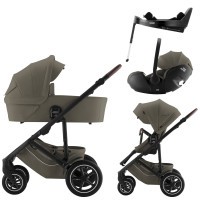 BRITAX Set kočárek Smile 5Z + hluboká korba + autosedačka Baby-Safe PRO + Vario Base 5Z