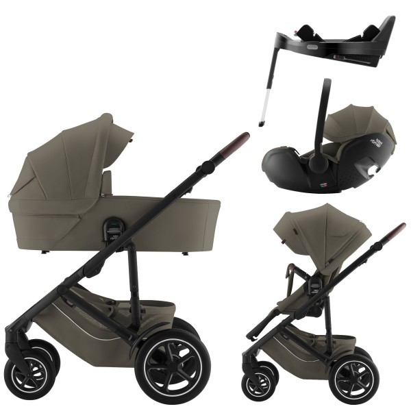 BRITAX RÖMER Set kočárek Smile 5Z + hluboká korba + autosedačka Baby-Safe PRO + Vario Base 5Z