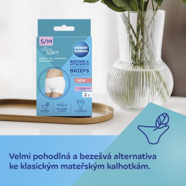 Canpol babies Těhotenské a poporodní kalhotky 2v1 2ks