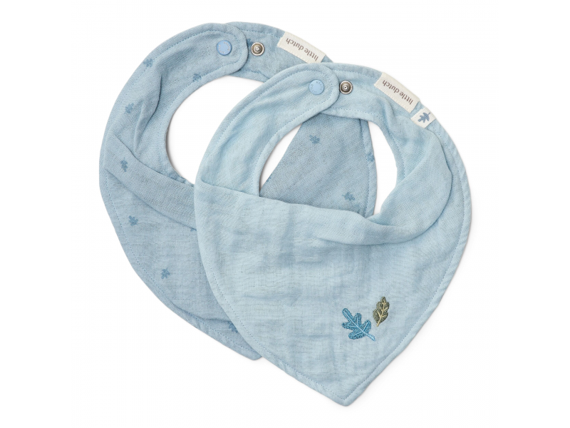 LITTLE DUTCH Bryndáček bandana 2 ks Pure -  Pure Denim Blue
