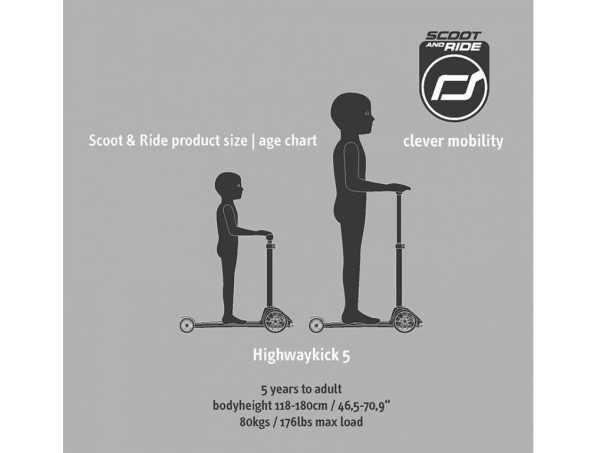 SCOOT & RIDE Kolobežka Highwaykick 5 LED