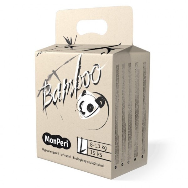MonPeri Jednorázové dětské EKO pleny Bamboo L 8-13 kg