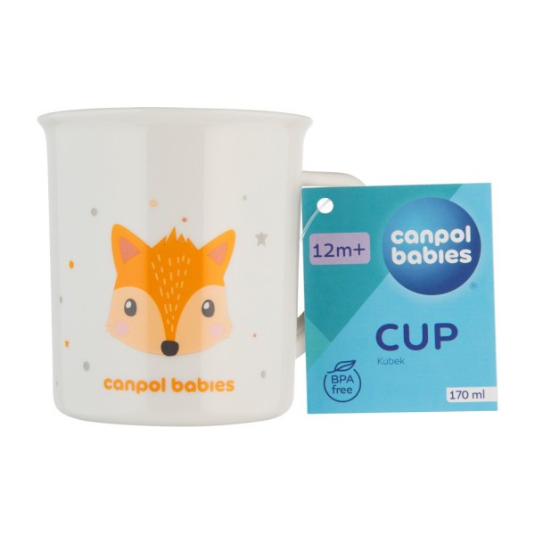 CANPOL BABIES Plastový hrneček CUTE ANIMALS 170 ml