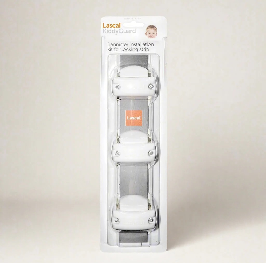 LASCAL KiddyGuard® Sada úchytů k zábradlí - záchyt.lišta k Avant / Accent - White