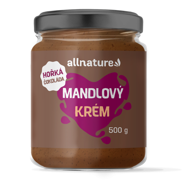 ALLNATURE Mandlový krém s hořkou čokoládou 500 g