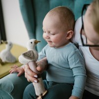BABYONO Hračka pískací s kousátkem 3m+