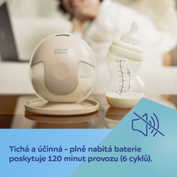 CANPOL BABIES Dvojitá elektrická odsávačka mateřského mléka do podprsenky SmartSense