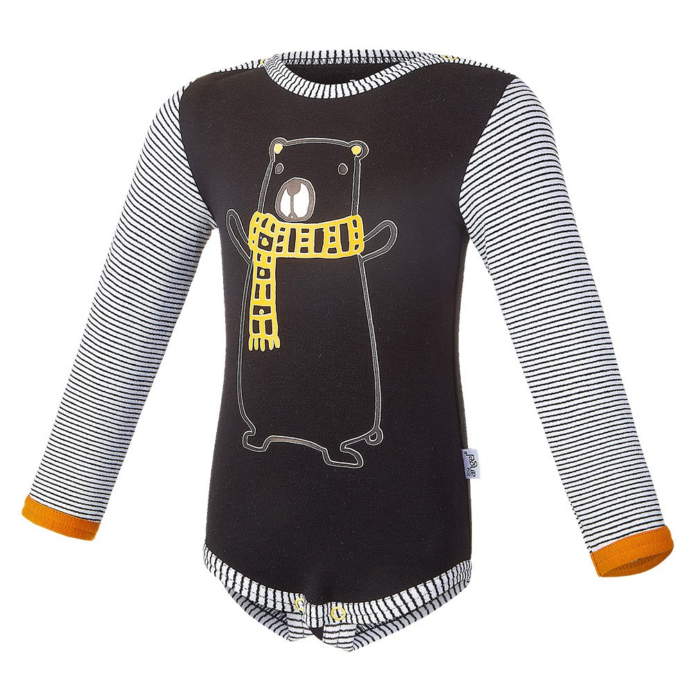 černá medvěd/pruh bíločerný, Velikost: 62