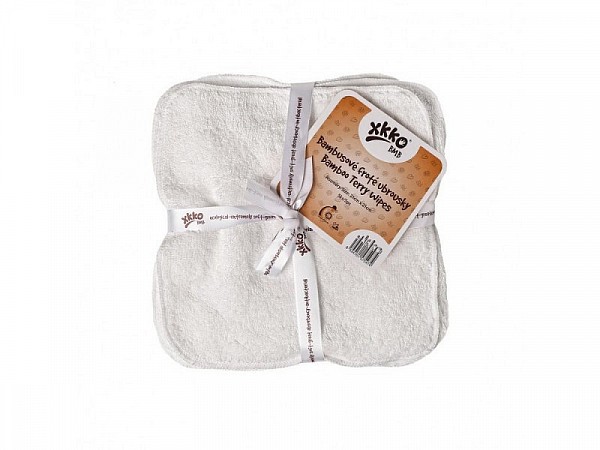 KIKKO Ubrousky froté bambusové Natural BMB 21x21cm (5 ks)