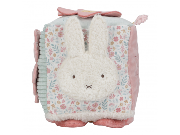 LITTLE DUTCH Kostka textilní s aktivitami králíček Miffy
