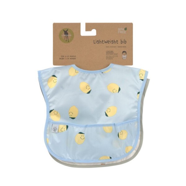 LÄSSIG Bryndáček Lightweight Bib Happy Fruits, 2 ks