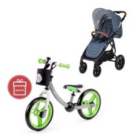 Kočárek sportovní Valco Snap 4 Sport Trend Black Denim + Dětské odrážedlo 2WAY Next