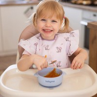 BABYONO Miska silikonová s přísavkou a víčkem 6m+