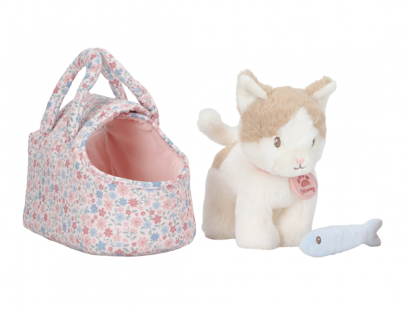 LITTLE DUTCH Kočička plyšová Marley v kabelce Soft Flowers