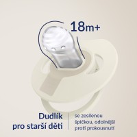 LOVI Dudlík svítící silikonový dynamický PRIME 2ks Ivory/Blush