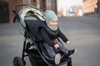 Emitex Bavlněná čepice s nákrčníkem olivová dvouvrstvá