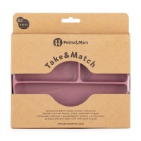 PETITE&MARS Talířek silikonový dělící oválný Take&Match 6m+