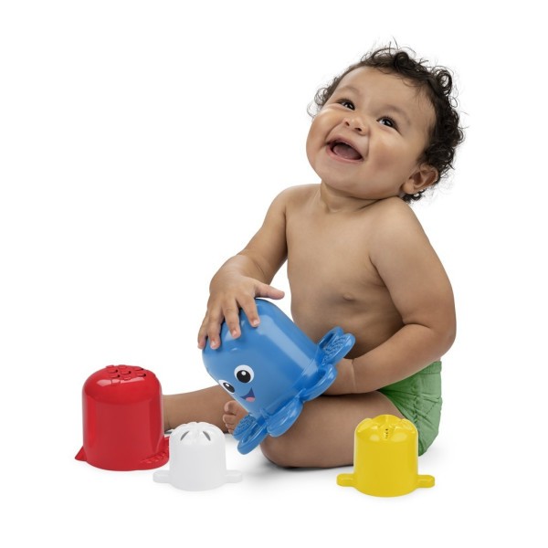 BABY EINSTEIN Pohárky stohovací Opus's Stack & Stream™ sada 5 ks 3m+