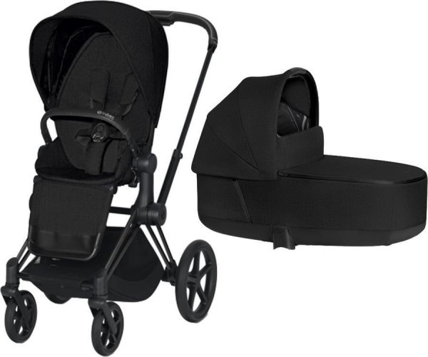 Kočárek CYBEX Priam Matt Black Seat Pack PLUS 2021 včetně korby