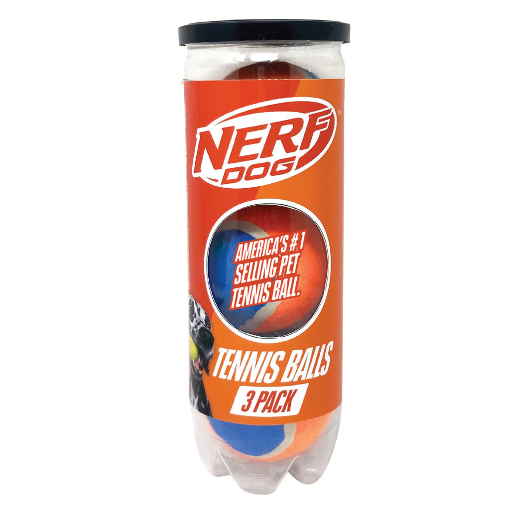 NERF DOG Hračka pro psy 3 ks tenisových míčků bez pískadla v tlakové dóze 6,5 cm - 3 ks tenisových míčků bez pískadla v tlakové dóze